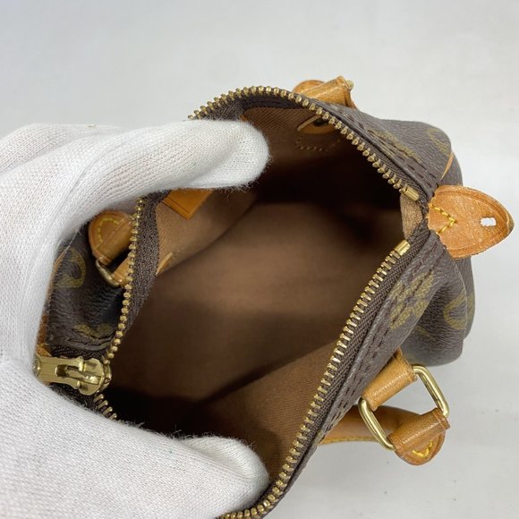 LOUIS VUITTON Brown Monogram Mini Speedy Bag - Picture 4 of 11